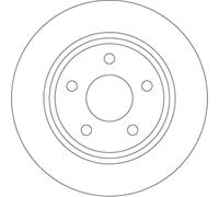 Disque de frein TRW DF6556 arrière, plein, 1 pièce
