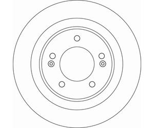 Disque de frein TRW DF6599 arrière, plein, 1 pièce