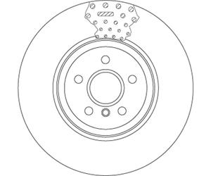 Disque de frein TRW DF6605S avant, ventilé, à haute teneur en carbone, 1 pièce