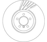 Disque de frein TRW DF6613S avant, ventilé, à haute teneur en carbone, 1 pièce