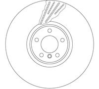 Disque de frein TRW DF6618S avant, ventilé, à haute teneur en carbone, 1 pièce
