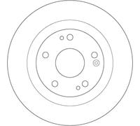 Disque de frein TRW DF6705 arrière, plein, 1 pièce