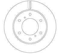 Disque de frein TRW DF6735 avant, ventilé, 1 pièce