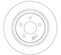 Disque de frein TRW DF6788S arrière, plein, 1 pièce