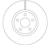 Disque de frein TRW DF6810S avant, ventilé, 1 pièce