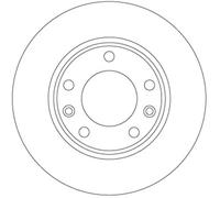 Disque de frein TRW DF6910 arrière, plein, 1 pièce