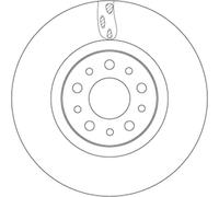 Disque de frein TRW DF6933 avant, ventilé, 1 pièce