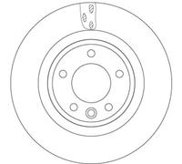Disque de frein TRW DF6956S arrière, ventilé, 1 pièce
