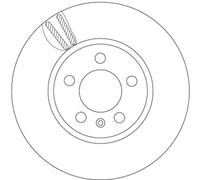 Disque de frein TRW DF6964 avant, ventilé, 1 pièce