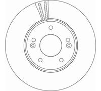 Disque de frein TRW DF6966 avant, ventilé, 1 pièce