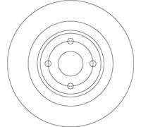 Disque de frein TRW DF6974 arrière, plein, 1 pièce