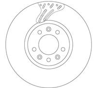 Disque de frein TRW DF6977S avant, ventilé, 1 pièce
