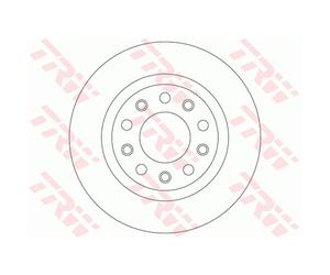 Disque de frein TRW DF8070 arrière, plein, 1 pièce
