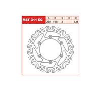 Disque de frein TRW MST311EC, 1 pièce