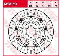 TRW Disque de frein avant Lucas MSW 210 flottant