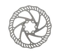 DISQUE DE FREIN VÉLO WAG DF5 203 MM 6 TROUS MONOBLOC ARGENT