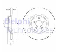 DELPHI BG9203C Disque de frein