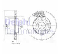 Disque de frein ventilé BG9892 DELPHI pour VW MULTIVAN T5 TRANSPORTER T5 Fourgon