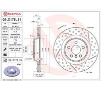Disque de frein BREMBO 09.D175.31