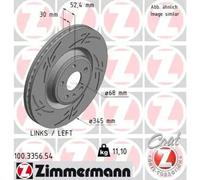 Disque de frein ventilé de l'intérieur 100.3356.54 ZIMMERMANN pour AUDI PORSCHE