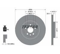 TEXTAR 92314305 Disque de frein pour JAGUAR,LAND ROVER