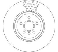 Disque de frein ventilé DF6605S TRW pour BMW 4 Décapotable 3 Gran Turismo 3