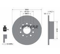 DISQUE DE FREIN VW T. GOLF 5/A3/OCTAVIA 04-/12-/CADDY/SCIROCCO/SEAT 253MM