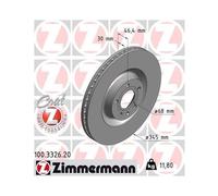 Disque De Frein Zimmermann 100.3326.20 Coat Z pour Audi
