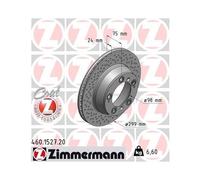 Disque De Frein Zimmermann 460.1527.20 Coat Z pour Porsche