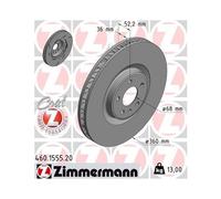 Disque De Frein Zimmermann 460.1555.20 Coat Z pour Porsche