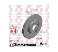 Disque De Frein Zimmermann 610.3707.20 Coat Z pour Volvo