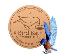 Disque de Jeu d'eau pour Bain d'oiseaux | Décoration de vitre de Salle de Bain | Accessoire de Lieu d'alimentation à Trois Points de Nettoyage pour l'extérieur, terrasse, pelouse, Fontaine