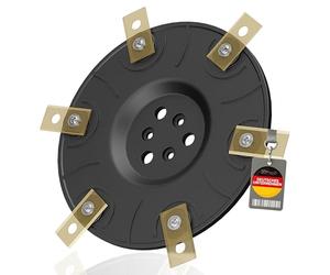 Disque de lame compatible avec Worx Landroid 6 positions / Lame de couteau à 6 lames Disque M500 M700 WR167E WR141E Vision M600 Plateau de coupe de qualité éprouvée + Adaptateur pour embase hexagonale