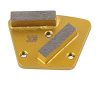 Disque de meulage diamant trapézoïdal, haute qualité, durable, tranchant, tampon de meulage de béton pour machines à poncer le béton, 30, 3 trous, 2 dents droites, taille 7,35 x