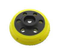 Disque de meulage électrique 3 pouces 6 trous avec crochet court et boucle, plateau en mousse jaune, 1 pièce