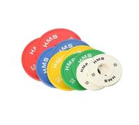 Disque de musculation HMS CBRS Multicolore 1,2x13,5 cm/1,4X16 cm/1,8 x17,5 cm/1,9x19 cm/1,9x21 cm
