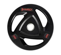 Disque De Musculation - Hms Tox20 - Acier Avec Caoutchouc - 20 Kg - Pour Barres Olympiques Multicolore