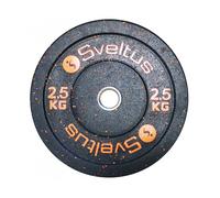 Disque de musculation olympique bumper Sveltus 2,5 kg Noir Ø35,5 cm / 2,5 kg