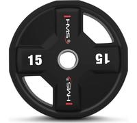 Disque de musculation polyuréthane olympique HMS TPC15 Noir 15 kg