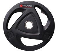 Pure2improve Rubber Coated 25kg Plate Noir 25 kg