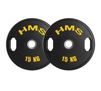 TOG15 2 x 15 KG DISQUE OLYMPIQUE REVÊTU DE CAOUTCHOUC 2 x 15 KG HMS