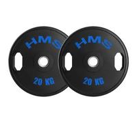 Disque de musculation revêtue de caoutchouc HMS TOG20 Olimpijski Bleu 2x20 kg