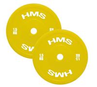 Disque de musculation TPP technique olympique HMS TPP01 PE (x2) Jaune 1,5 kg