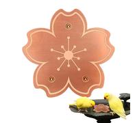 Disque De Nettoyage En Cuivre Pour Bain D'oiseaux - Plateau De Purification Durable Pour Animaux Avec Support Triple Point | De Nettoyage Pour Mangeoires, Parcs, Jardins, Balcons Et Terrasses