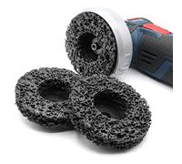 Disque de nettoyage non tissé CSD Disque abrasif bleu violet noir 76 mm pour BTI, Würth, Bosch GWS 10,8-12 V meuleuse d'angle sans fil 76 mm (noir)