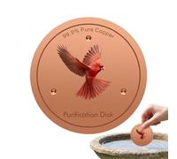 Disque de nettoyage pour abreuvoir à oiseaux de 10 cm de diamètre avec support à trois points, disque de nettoyage en cuivre pour femmes, mamans, jardinières, amateurs de nature, jardin, arrière-cour