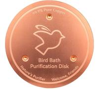 Disque de nettoyage pour bain d'oiseaux en cuivre pur à 99,99 %, Mellbree 0,6 mm d'épaisseur, design autonettoyant pour garder l'eau fraîche toute l'année, ajustement universel pour les bains