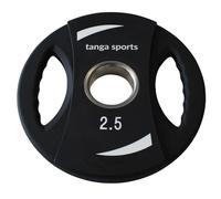 Tanga Sports Disque de poids TPU 22 cm 2,5 kg Noir Unisexe