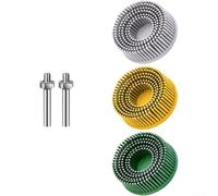 Disque de poils en caoutchouc, outil d'ébavurage en métal, roue de polissage en aluminium, brosse d'élimination de la rouille, disque de décapage, kit de décapage, acier pour