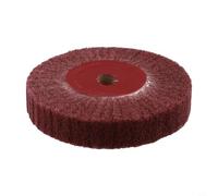 Disque de polissage abrasif non tissé de 4 à 12, fibre de nylon grain 320 pour polir efficacement les surfaces métalliques et bois (125 mm)
